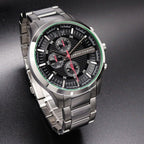 Armani Exchange Hampton AX2163 Men's Chronograph Watch – Black Dial with Silver Stainless Steel Strap