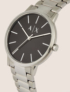 Armani Exchange Cayde AX2700 Men's Analog Watch – Black Dial with Silver Stainless Steel Bracelet