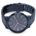 Armani Exchange Cayde AX2702 Men's Analog Watch – Blue Dial with Matching Blue Stainless Steel Strap