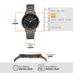 Armani Exchange Cayde AX2701 Men's Analog Watch – Black Dial with Black Stainless Steel Strap