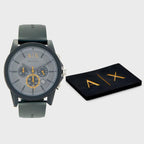 Armani Exchange Outerbanks AX7123 Men's Chronograph Watch – Grey Dial with Grey Silicone Strap
