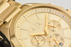 Armani Exchange Drexler AX2602 Men's Chronograph Watch – Gold Dial with Gold Stainless Steel Strap