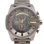 Diesel DZ4466 Mega Chief Chronograph Men's Watch – Grey Dial & Grey Stainless Steel Strap