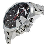 Diesel DZ4308 Mega Chief Chronograph Men's Watch – Black Dial & Silver Stainless Steel Strap
