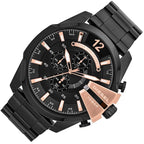 Diesel DZ4309 Mega Chief Chronograph Men's Watch – Black Dial & Black Stainless Steel Strap