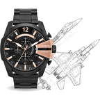 Diesel DZ4309 Mega Chief Chronograph Men's Watch – Black Dial & Black Stainless Steel Strap