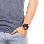 Diesel DZ4343 Mega Chief Chronograph Men's Watch – Black Dial & Brown Leather Strap
