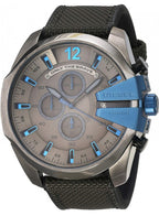 Diesel DZ4500 Mega Chief Chronograph Men's Watch – Black Dial & Black Nylon Strap