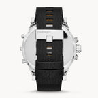 Diesel DZ7313 Mr. Daddy Chronograph Men's Watch – Black Dial & Black Leather Strap