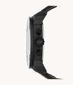Diesel DZ7334 Little Daddy Chronograph Men's Watch – Black Dial & Black Leather Strap