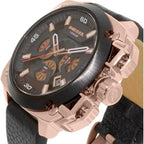 Diesel DZ7346 BAMF Chronograph Men's Watch – Black Dial & Black Leather Strap
