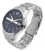 Armani Exchange Hampton AX2132 Men's Chronograph – Blue Dial with Silver Stainless Steel Bracelet