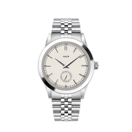 C1 Ceremony Cream - 36mm Quartz - Silicone Ocean Strap - Black ($20 Value) / Premium Jubilee Bracelet