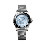 longines HydroConquest 39mm - Blue, Black Bezel on Mesh Bracelet