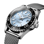 longines HydroConquest 39mm - Blue, Black Bezel on Mesh Bracelet