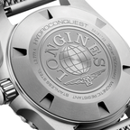 longines HydroConquest 39mm - Blue, Black Bezel on Mesh Bracelet