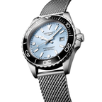 longines HydroConquest 42mm - Blue, Black Bezel on Mesh Bracelet