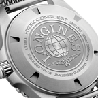 longines HydroConquest 42mm - Blue, Black Bezel on Mesh Bracelet
