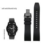 Armani Exchange Outerbanks AX1326 Men's Chronograph Watch – Black Dial with Black Silicone Strap