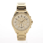 Armani Exchange Drexler AX2602 Men's Chronograph Watch – Gold Dial with Gold Stainless Steel Strap