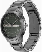 Armani Exchange Hampton AX2135 Men's Chronograph Watch – Grey Dial with Coordinated Grey Stainless Steel Strap