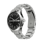 Armani Exchange Hampton AX2103 Men's Chronograph Watch – Black Dial with Silver-Tone Stainless Steel Strap