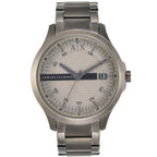 Armani Exchange Hampton AX2135 Men's Chronograph Watch – Grey Dial with Coordinated Grey Stainless Steel Strap
