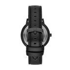 Armani Exchange Cayde AX7120 Men's Analog Watch – Black Dial with Black Leather Strap