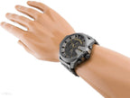 Diesel DZ4466 Mega Chief Chronograph Men's Watch – Grey Dial & Grey Stainless Steel Strap