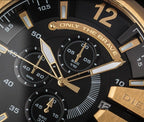 Diesel DZ4344 Mega Chief Chronograph Men's Watch – Black Dial & Black Leather Strap
