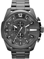 Diesel DZ4283 Mega Chief Chronograph Men's Watch – Black Dial & Black Steel Strap