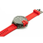Diesel DZ4427 Mega Chief Chronograph Men's Watch – Black Dial & Red Silicone Strap