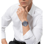 Diesel DZ7314 Mr. Daddy Chronograph Men's Watch – Blue Dial & Brown Leather Strap