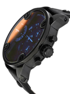 Diesel DZ7334 Little Daddy Chronograph Men's Watch – Black Dial & Black Leather Strap