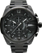 Diesel DZ4283 Mega Chief Chronograph Men's Watch – Black Dial & Black Steel Strap