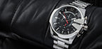 Diesel DZ4308 Mega Chief Chronograph Men's Watch – Black Dial & Silver Stainless Steel Strap