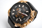 Diesel DZ7346 BAMF Chronograph Men's Watch – Black Dial & Black Leather Strap