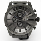 Diesel DZ4527 Mega Chief Chronograph Men's Watch – Black Dial & Black Mesh Strap