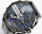 Diesel DZ7331 Big Daddy 2.0 Chronograph Men's Watch – Blue Dial & Grey Stainless Steel Strap