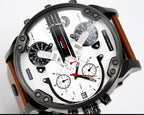 Diesel DZ7394 Mr. Daddy 2.0 Chronograph Men's Watch – Silver Dial & Brown Leather Strap