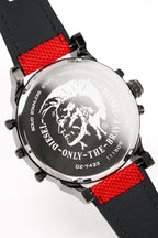 Diesel DZ7423 Mr. Daddy 2.0 Chronograph Men's Watch – Grey Dial & Red Rubber Strap