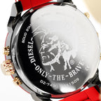 Diesel DZ7430 Mr. Daddy 2.0 Chronograph Men's Watch – Grey Dial & Red Rubber Strap