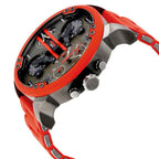 Diesel DZ7370 Mr. Daddy 2.0 Chronograph Men's Watch – Black Dial & Red Silicone Strap