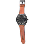 Diesel DZ4463 Mega Chief Chronograph Men's Watch – Grey Dial & Brown Leather Strap