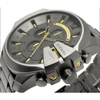 Diesel DZ4466 Mega Chief Chronograph Men's Watch – Grey Dial & Grey Stainless Steel Strap