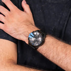 Diesel DZ4500 Mega Chief Chronograph Men's Watch – Black Dial & Black Nylon Strap