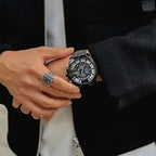 Diesel DZ4514 Mega Chief Chronograph Men's Watch – Black Dial & Black Mesh Bracelet
