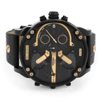 Diesel DZ7350 Mr. Daddy 2.0 Chronograph Men's Watch – Black Dial & Black Leather Strap