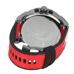 Diesel DZ7423 Mr. Daddy 2.0 Chronograph Men's Watch – Grey Dial & Red Rubber Strap