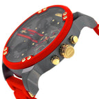 Diesel DZ7430 Mr. Daddy 2.0 Chronograph Men's Watch – Grey Dial & Red Rubber Strap